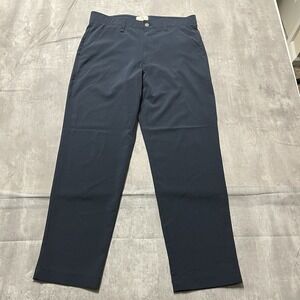Rorie Whelan Pants Mens 34x30 Blue Solid Athleisure Stretch Performance Golf